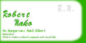 robert mako business card