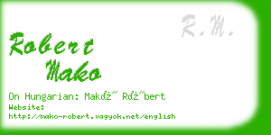 robert mako business card